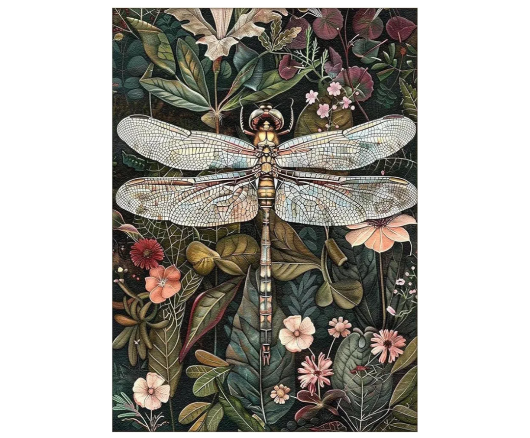 Paint by Numbers for Adult, Dragonfly Paint by Numbers Kit for Adults Beginners, DIY Dragonfly Acrylic Painting on Canvas for Home Wall Art Decor 16x20 Inch