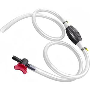 Manual oil pump, new multifunctional suction pump with durable PVC pipe of 6.5 feet. The oil fuel transfer pump,gas siphon pump for gasoline, and fish tank water exchange siphon hose