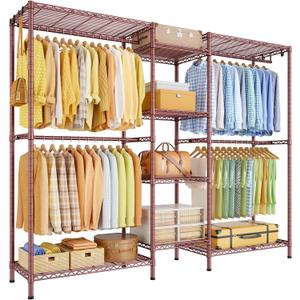 E4 Plus Heavy Duty Clothes Rack, Bronze Metal Closet Storage System