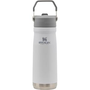 STANLEY IceFlow Flip Straw Water Bottle 22 oz | Built-In Straw for Travel and Sports | Lightweight and Leak Resistant | Insulated Stainless Steel | BPA-Free | Polar
