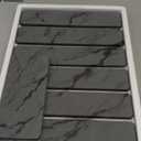 Small Stone Dish Drying Mat for Kitchen Counter, 2 PCS 16"12" & 8"x4" Quick Dry Stone Mats, Foldable Water Absorbing Diatomaceous Earth Drying Dish Pad for Countertop Bottles Utensils Cups(Dark Gray)