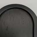 Black Wooden Pepper Grinder Tray  Stylish Holder for Salt and Pepper Shakers  Countertop & Tabletop Protector for Kitchen & Dining (Mill Not Included)