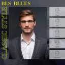 BLS BLUES Reading Glasses Men, Stylish Metal Eyeglasses, Blue Light Readers for Men, Computer Eye Glasses, Cheaters