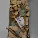 Artificial Flowers for Vase - Beige Silk Mums 10 Long Stems with Eucalyptus, Faux Flowers Home Decor, Neutral Tan Cream Floral Arrangement, Fake Chrysanthemum Pom Pom Stems, Spring Fall Centerpiece