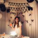 JeVenis Black Bow Garland Coquette Bows Banner for Birthday Bridal Shower Bachelorette Baby Shower