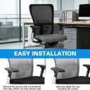 Arm Pads for Haworth Zody Chair, Armrest Pads Replacement Compatible with Zody Office Chair, 1 Pair, Black