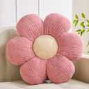 Flower Pillow Flowers Shaped Pillow Cushion Decorative Daisy Pillow for Bed Cute Throw Pillow Flower Floor Pillow Soft Seat Cushion Pink Cushion 15.7"