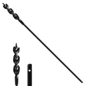Flexible Installer Drill Bit 3/4 Inch x 54 Inch, Wire Pulling and Fishing, Auger Head Installer Drill Bit, Fish Bit for Pulling Wires in Walls Ceilings and Sidewalks, 1/4" 3-Flat Anti-Slip Shank