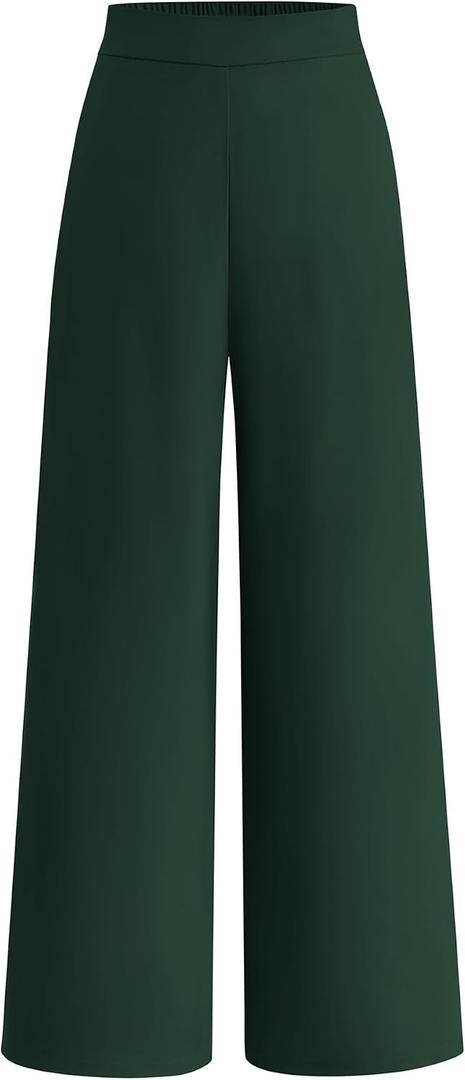 BTFBM Women High Waisted Wide Leg Pants Spring 2026 Business Casual Work Pants Loose Office Palazzo Trousers Pockets