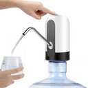 Water Pump for 5 Gallon Bottle, Electric Drinking Water USB Charging Automatic Water Dispenser with Rechargeable Battery, Portable Electric Drinking Water Jug Pump for Home, Camping -White
