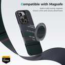 BENKS ArmorPop Magnetic Phone Grip & Stand for MagSafe, 360 Rotation Adjustable Phone Ring Holder for iPhone 17/16/15/14/13/12 Series, Durable Kevlar Design