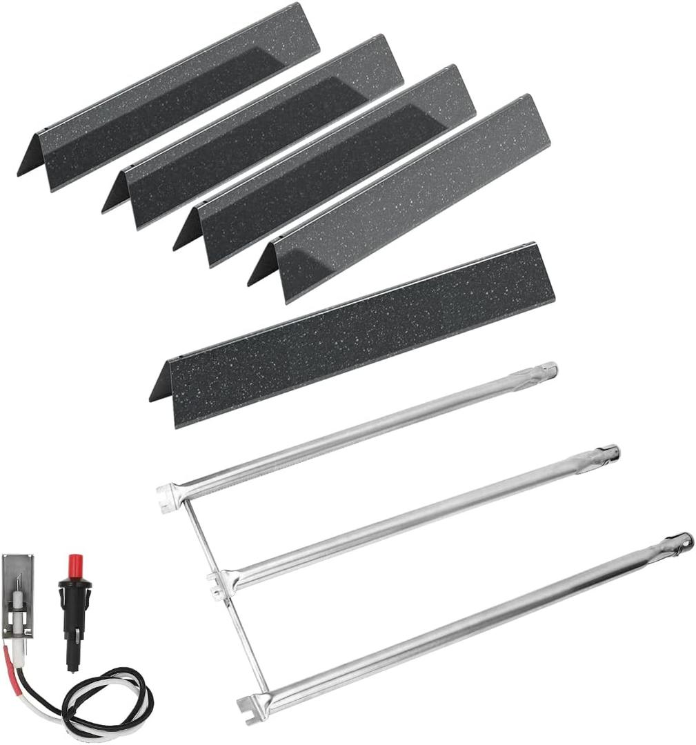 SafBbcue Grill Parts Kits for Weber Spirit 300 700 900 Genesis Silver/Gold B/C Gas Grills,7536 Flavorizer Bars&65945 Burner Tube& 7508 Igniter for Weber Spirit Genesis E310 with Side Mounted Control, 22.5"- Weber Spirit 300 700 900