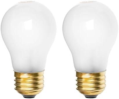 Belleone 8009 Light Bulbs for Refrigerator Oven - 120V 40W Replacement Incandescent Bulbs Fit for Whirlpool GE Kenmore Frigidaire Amana KitchenAid Freezer, Yellow Warm Light Color, 2 PCS