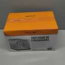 Toaster 2 Slice, Extra Wide Slot Toaster for Bagels, Bread, Waffles, 7 Shade Settings, 4 Main Functions, Removable Crumb Tray, 900 Watts Toasters, Brushed Stainless Steel