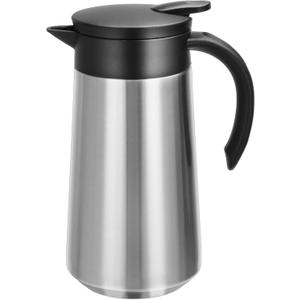 GearRoot 28oz Thermal Coffee Carafe Insulated Coffee Pot, Small Stainless Steel Coffee Carafes For Keeping Hot, Double Walled Insulated Vacuum Flask Pot for Tea Hot Water Coffee Beverage (Silver)
