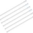 KXLife 6 Pack Spring Tension Rods for Windows 28 to 48 Inch, Adjustable Expandable Small Curtain Tension Rods No Drill for Kitchen, Bathroom, Doorway, Cupboard(White)