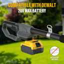 2-in-1 Cordless Pole Saw & Hedge Trimmer Compatible with Dewalt 20V Max Battery, 18" Dual-Action Blade & 8" Pole Saw Attachment, Sectional Extension Pole Up to 16 FT, Tree Trimmer (Tool Only)