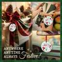 10 x Funny Santa Snowman Christmas Ornament 2025 - Hilarious Holiday Tree Decoration, Gift for Coworkers, Friends & Neighbors, White Elephant Exchange Idea, Unique Ceramic Xmas Ornament