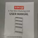 Storage Shelves - 5 Tier Shelf Organizer, Heavy Duty Garage Shelving Unit with Leveling Feet, Stable Metal Shelves Organizer for Pantry, Kitchen and Closet, 33.0" W x 12.6" D x 72.0" H, Black