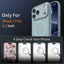 Magnetic for iPhone 17 Pro Case, [Matte Solid Color] [Full Camera Protection] Protective Case for iPhone 17 Pro - Slate Gray