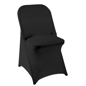 WASIRL Folding Chair Covers Stretch Spandex Chair Covers Upgraded Universal Fitted Chair Cover Protector for Wedding,Party, Banquet, Holidays, Celebration, Decoration (Black, Pack Of 1)