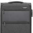 Kono 20 Inch Soft-Sided Carry-On Luggage Airline Approved 20" Spinner Wheels Lightweight Waterproof Suitcase with TSA Lock for Business Travel (Small, Black)