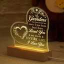 SANDJEST Acrylic Night Light Gifts for Grandmother, Sentimental Gifts for Grandma Nana Mimi on Birthday Christmas Valentines