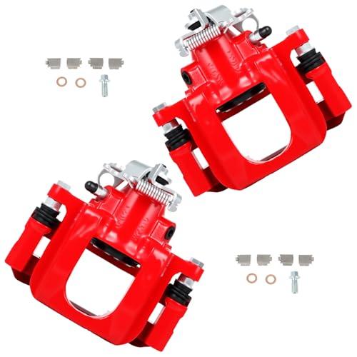 cciyu 18B5081 18B5080 Rear Left & Right Brake Calipers With Bracket For Chrysler For Town & Country,For Dodge For Grand Caravan,For Ram For C/V,For Volkswagen For Routan