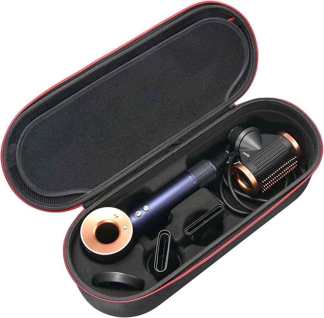 RLSOCO Hard Case for Dyson Supersonic Nural/Supersonic Hair Dryer HD15 HD08 HD07 HD03 HD01, Portable Travel Storage Bag for Dyson Supersonic Hair Dryer - Fits Complete Supersonic Accessories (Black)