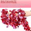 50 Feet Valentines Day Tinsel Garland Decor, Valentine Heart Tinsel Garlands Red Pink Heart Hanging Garland, Valentine's Day Decorations for Indoor Outdoor Home Wedding Party Mantel Table
