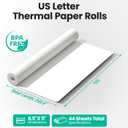 Thermal Printer Paper 8.5x11Inch, 2 Rolls Per Box, US Letter Size Printer Paper, Long-Term Archival Quality, Compatible with CamScanner P1 Pro Printer, Compact and Portable (44 Sheets)