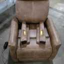 Leather Recliner Chair for Adults Wall Hugger RV Recliner with USB Charging Ports Electric Power Reclining Sofa for Living Room Home Theater Seating Bedroom (Brown)