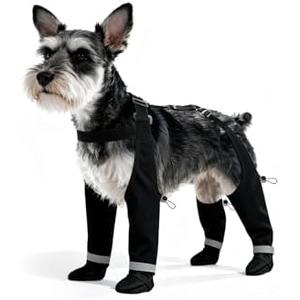 BillionChains Dog Boots with Adjustable Suspender, Anti-Slip Dog Shoes, Waterproof Paw Protector for Rainy, Snowy, Hot Pavement, Small