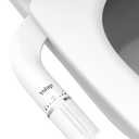 Ultra-Slim Bidet Attachment for Toilet - Dual Nozzle (Feminine & Posterior Wash) | Lead-Free Stainless Steel Valve | Non-Electric Adjustable Water Pressure | 2.48" Slim Fit Standard Toilets