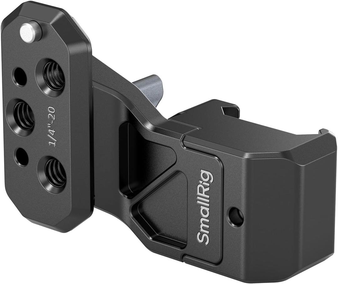 SmallRig Side Handle Extension Adapter Part with NATO Clamp, for NATO Rails, Cages with Built-in NATO Rails, Mounting Plates, with 1/4"-20 Threaded Holes and 1/4"-20 Locating Holes - 4458