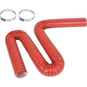 2.36" Diesel Heater Air Duct Hose, 60mm Silicone Flexible Intake Pipe for RV Camper, High Heat Brake Ducting with Steel Wire Support, Heavy Duty Exhaust Vent for Air System (2.36inch | 10ft)
