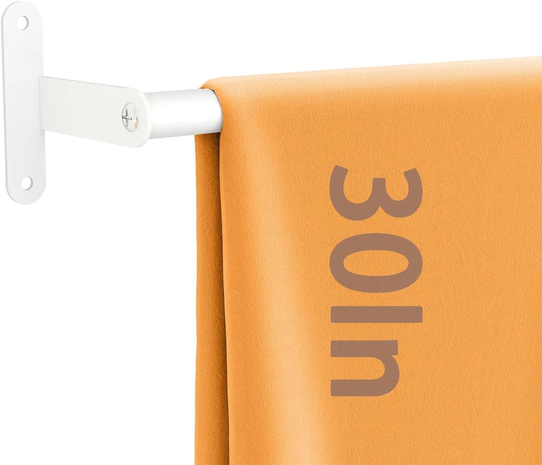 Bath Towel Racks for Bathroom, Stainless Steel 30Inch Hand Towel Bars, Bathroom Towel Holder Wall Mounted, Towel Rods, White, Easy to Install