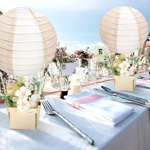 2Pcs Japanese Lantern Lamp : Beige Lanterns for Indoor Outdoor Home Yard Ramen Restaurant Decoration Japanese Paper Lanterns Hanging Lanterns for Festival Decorations