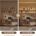 60 inch LED Gaming Floating Shelves for Wall,Solid Wood Long Wall Shelves Set of 2 with Light for Gaming Room,Natural Rustic Wall Mounted Shelves for Living Room Bedroom Kitchen Garage