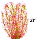 Aquarium Plastic Plants Large, Artificial Plastic Long Fish Tank Plants Decoration Ornaments Safe for All Fish 21 Inches Tall (J07 Pink)