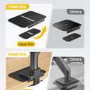 monTEK Adjustable Steel Monitor Mount Reinforcement Plate, Desk Stabilizer Plate for Thin, Glass or Fragile Desks,Universal Protective Support for C-Clamp & Grommet Monitor Arms, No Scratch Bracket
