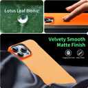 Magnetic Slim Case Fit for iPhone 13 Pro Max Phone Case 6.7"(2021) Ultra-Thin Lightweight Durable Frameless Matte Hard MagSafe Cover Case with Pull Ring Shockproof Non Slip Rope-Orange