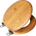 Design House 561241 Dalton Bath Accessories, Round Toilet Seat, Honey Oak