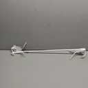 mDesign Modern Metal Long Easy Reach Over-The-Door 4 Prong Hook to Hang Coats, Jackets, Robes, Hoodies, Clothing, Scarves, Leashes, Purses, Hats, Towels, 24" Tall, 2 Pack - White