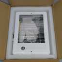 CSC101W Electric Wall Heater, PN: 67549, 1000W(3412 BTU) 120V, 10s Fast Heating Nickel-Chromium Coil, 30dB Quiet Fan, Heats 150 Sq.Ft. Room, White (Built-in Thermostat Complete Unit)