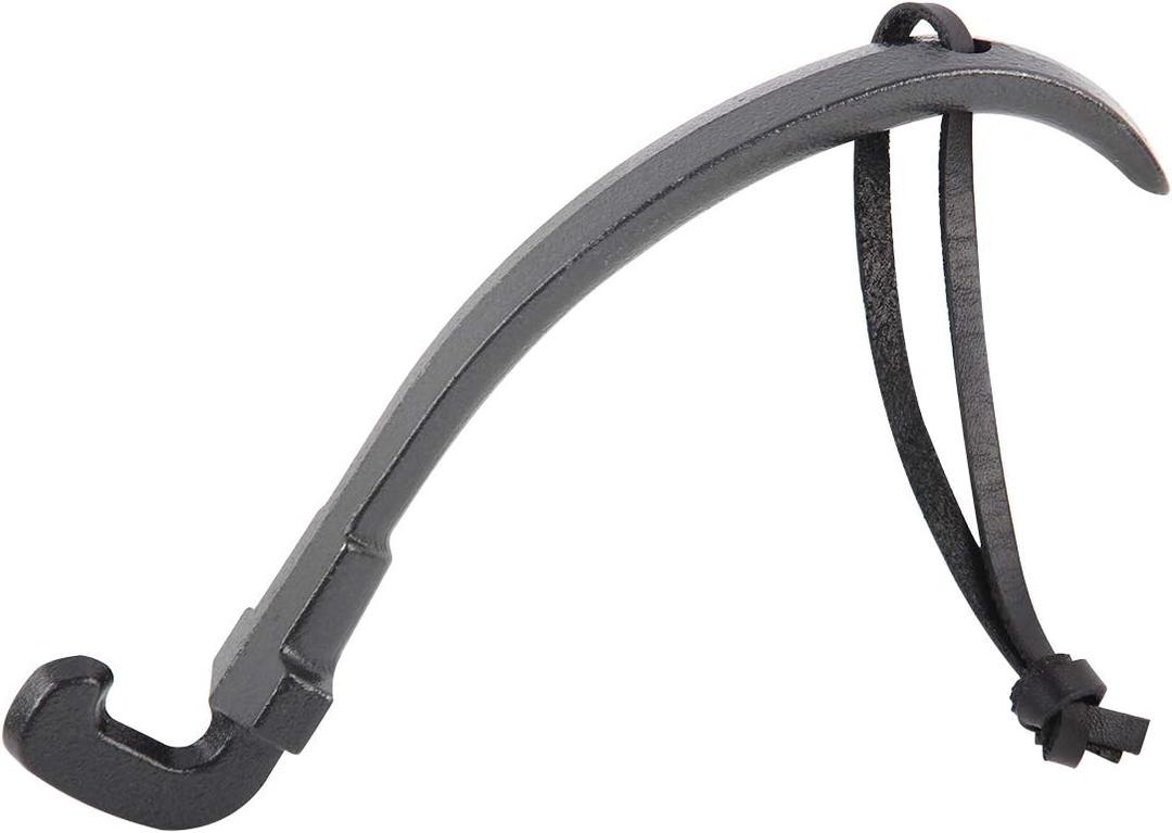 KAMaster Grill Grate Lifter Cast Iron Cooking Grid Lifter Kamado Grill Accessories Compatible with Big Green Egg, Primo Kamado Charcoal Grill Smoker Set for Moving Hot Plate