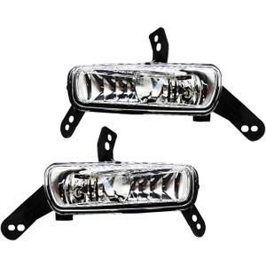 Pair Fog Lights Assembly Compatible with Expedition Limited/XLT 2018 2019 2020 2021 W/Halogen Bulbs Left and Right Fog lamp Replacement for FO2592248 FO2593248 Driver & Passenger Side