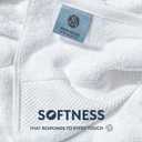 Luxury White Hand Towels - Soft 100% Turkish Cotton | Highly Absorbent Hotel spa Bathroom Towel Collection | 16x30 Inch | Set of 6, Standard