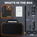 MENGJINGO Tire Inflator Portable Air Compressor, 2X Faster Inflation Cordless Air Pump for Car Tires, 6000mAh Auto Pump with Digital Pressure Gauge, Electric Pump for Car, Motorcycle, Bicycle, Balls