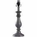 Gray Turned Leg Small Lamp Base, 15"